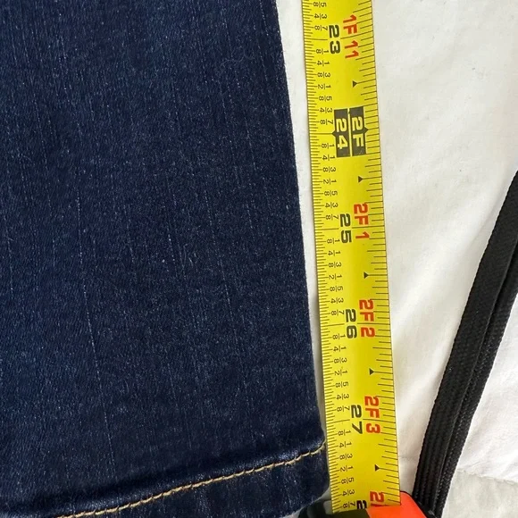Woman Within plus size 24W jeans dark indigo straight leg. - Picture 2 of 9
